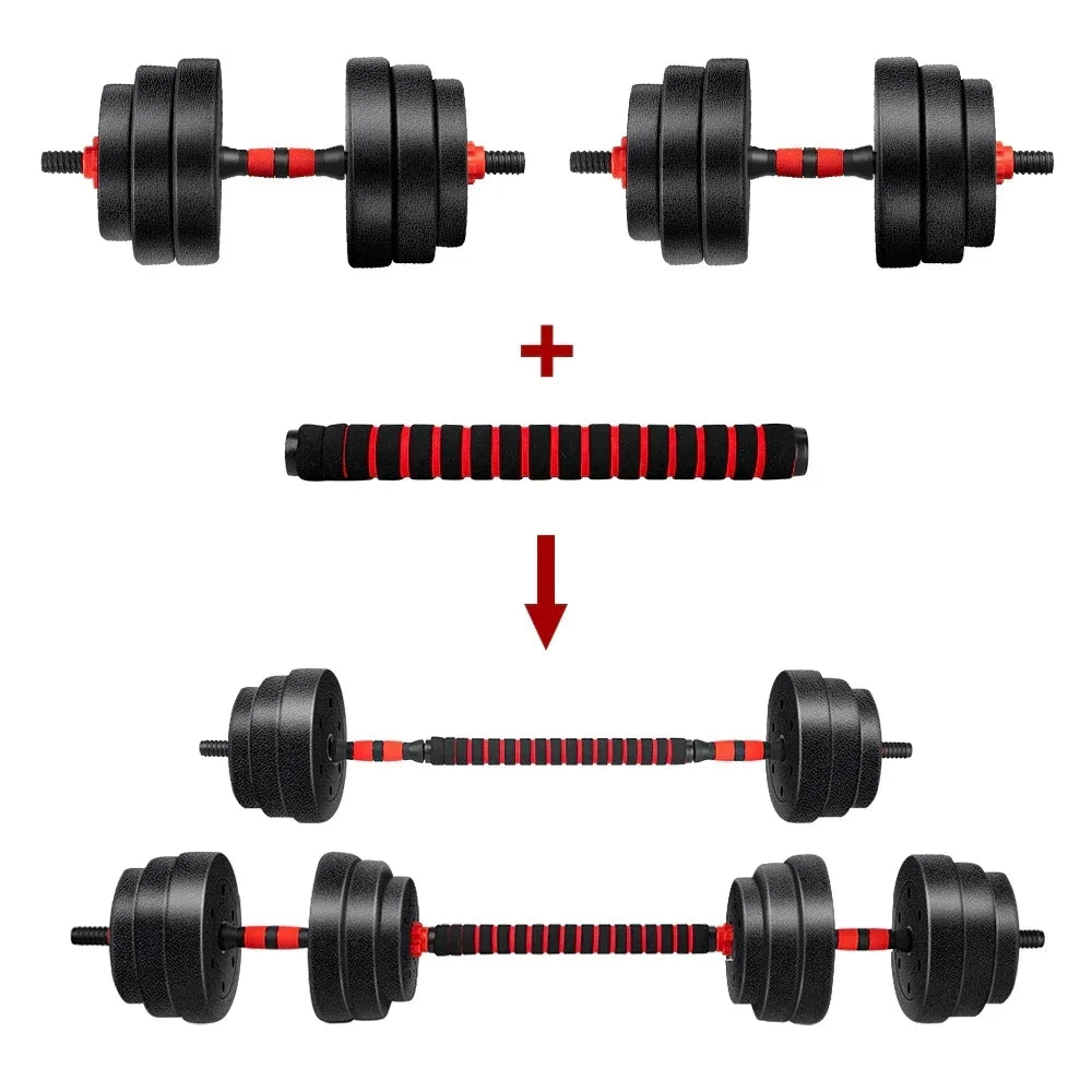 Zestaw hantli 3w1, regulowany, 10-50 kg